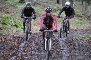 Mud, what mud? I'm far left, Jo centre. Despite my face, I was having fun!