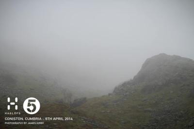 Hillside covered in knolls and fog - a typical view for us on the run!