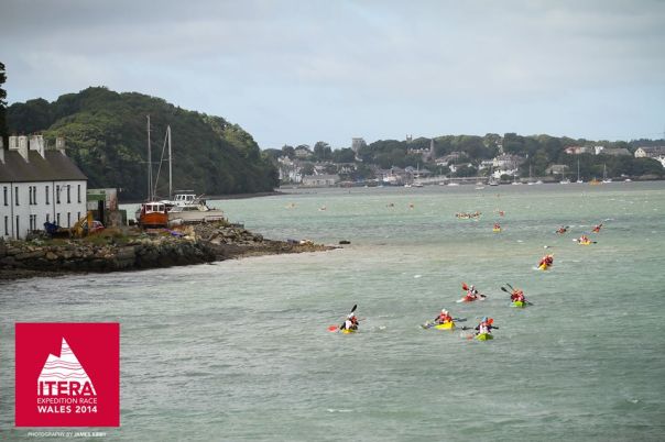 Paddling in to Bangor