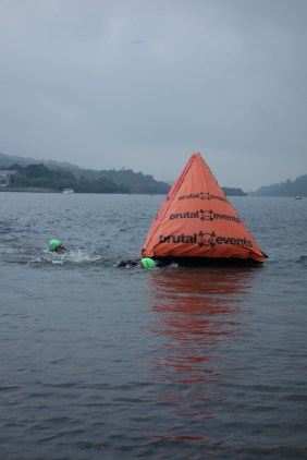 Me going round the buoy at the end of lap 1 - halfway there