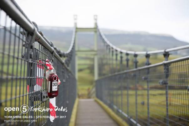 Bouncy suspension bridge on the run.